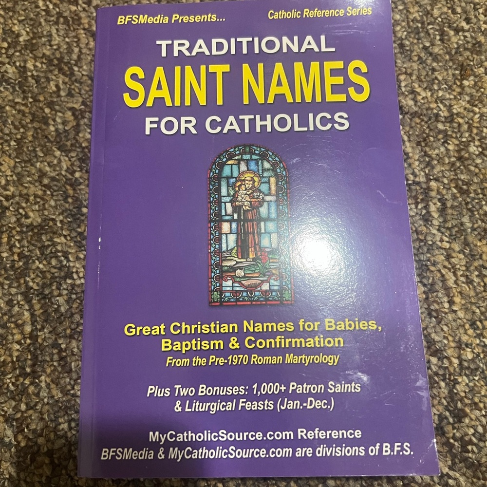Traditional Saint Names for Catholics Book